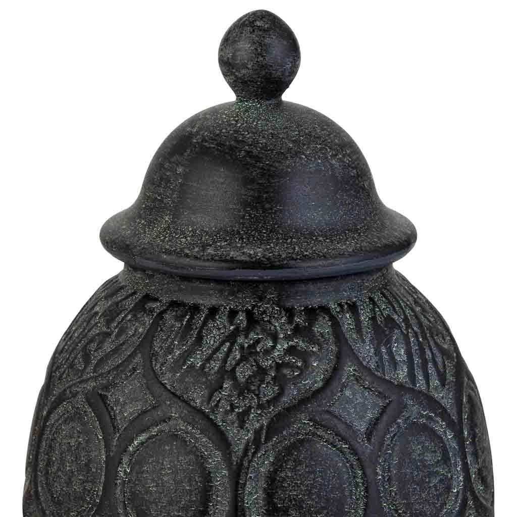Vaso in ceramica nera, d16,5x33h cm