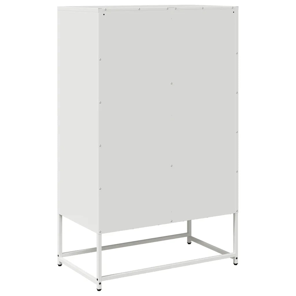Credenza Bianca 68x39x111,5 cm Acciaio 853367