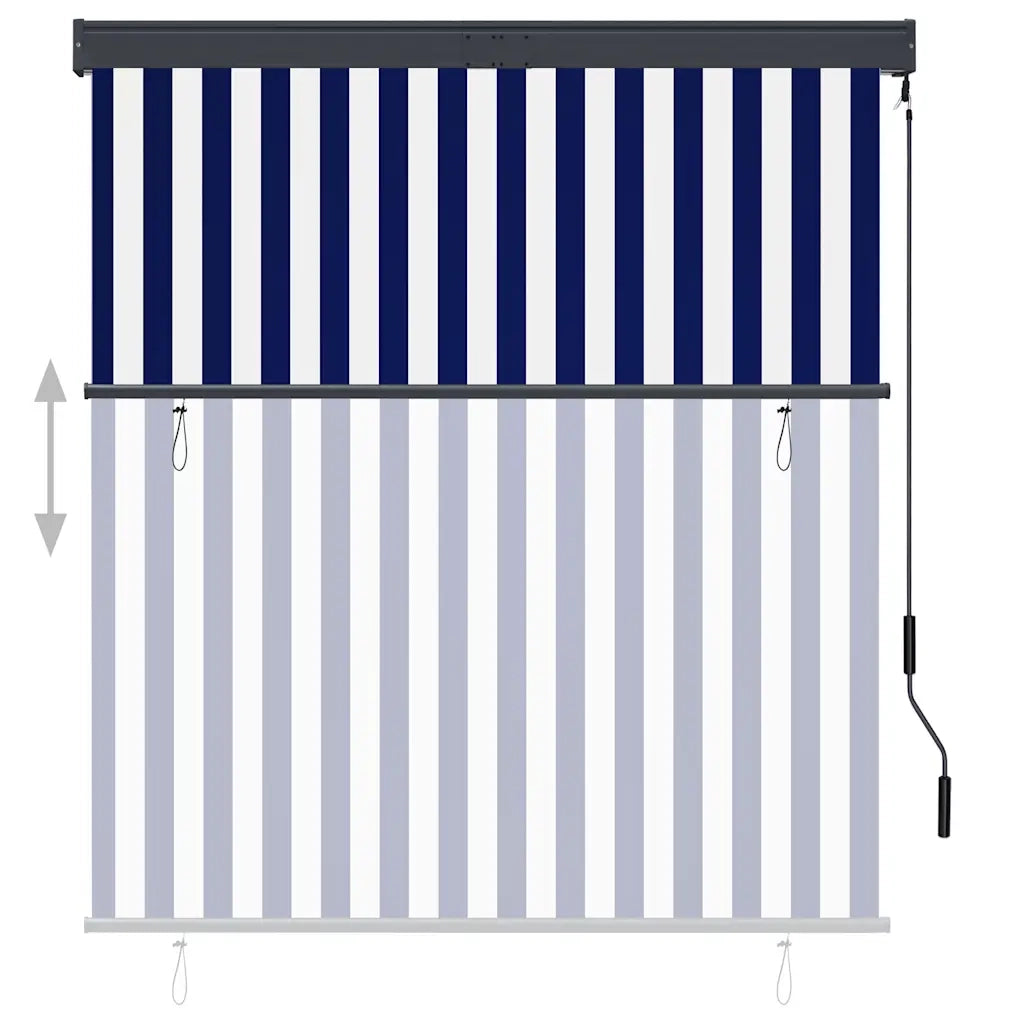 Tenda a rullo | Tenda avvolgibile per Esterni 140x250 cm Blu e Bianca