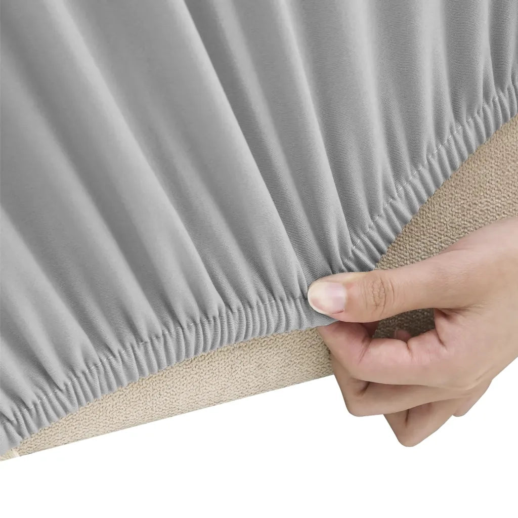 Fodera Elasticizzata Divano 2 Posti-Copridivano Elasticizzato in Jersey Poliestere Grigio