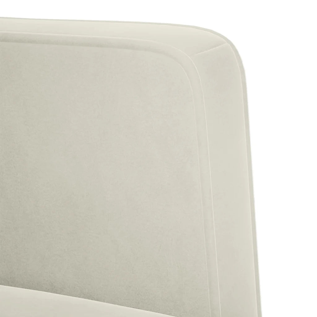 Divano Divanetto Crema 111 cm in Velluto 4100576
