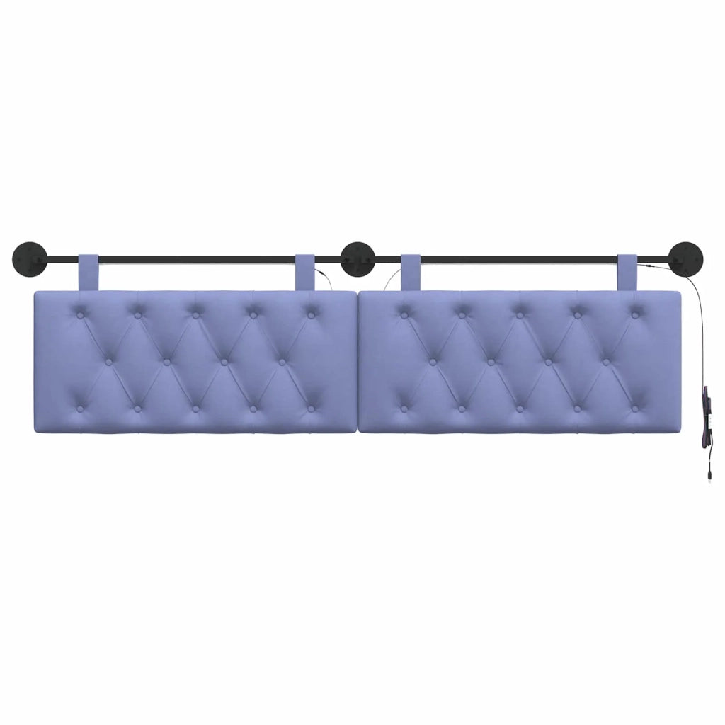 Testiera sospesa Con luce LED Blu jeans Tessuto 3424664