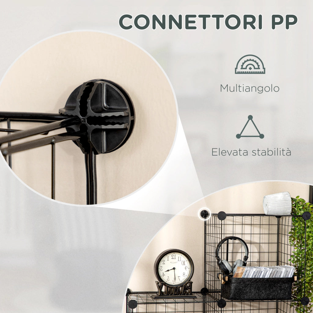Libreria a cubi in metallo e PP ¨C Minimal ¨C 35x35x35 cm nera