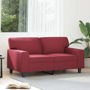 Divano a 2 Posti Rosso Vino 120 cm in Similpelle 359415
