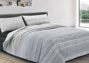 Copripiumino Sacco Piumone 100% Cotone Made In Italy Disegno Padel - Matrimoniale - Grigio