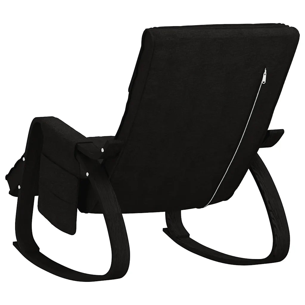 Sedia a Dondolo Nera in Tessuto 351080