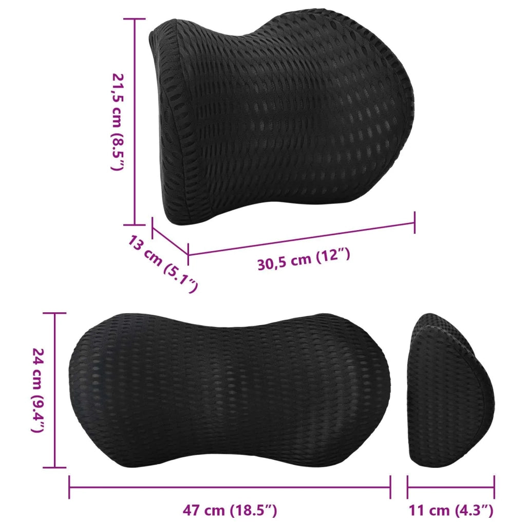 Cuscino cervicale, Cuscino lombare Nero Schiuma Memory CFW5840919