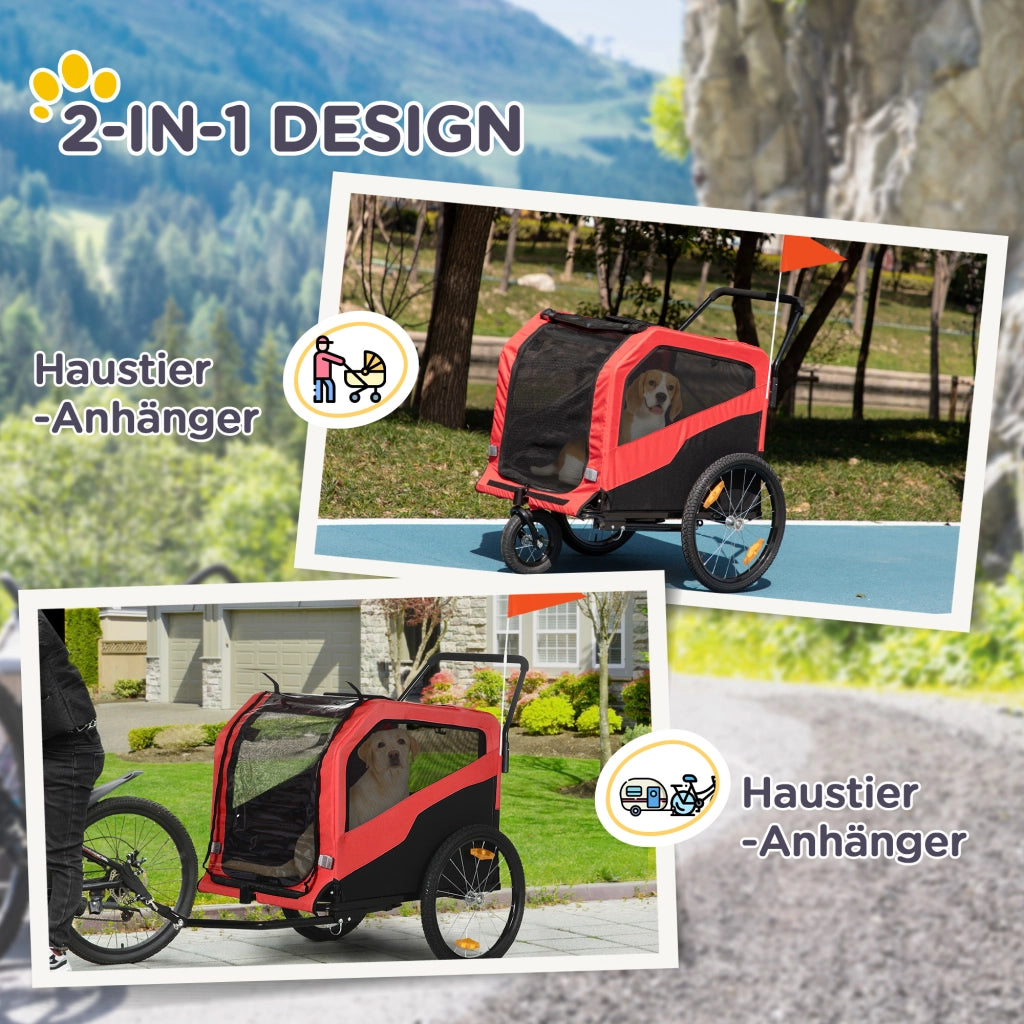 Carrello Bicicletta per Bambini ¨C zephmum ¨C Rosso 170x77x90