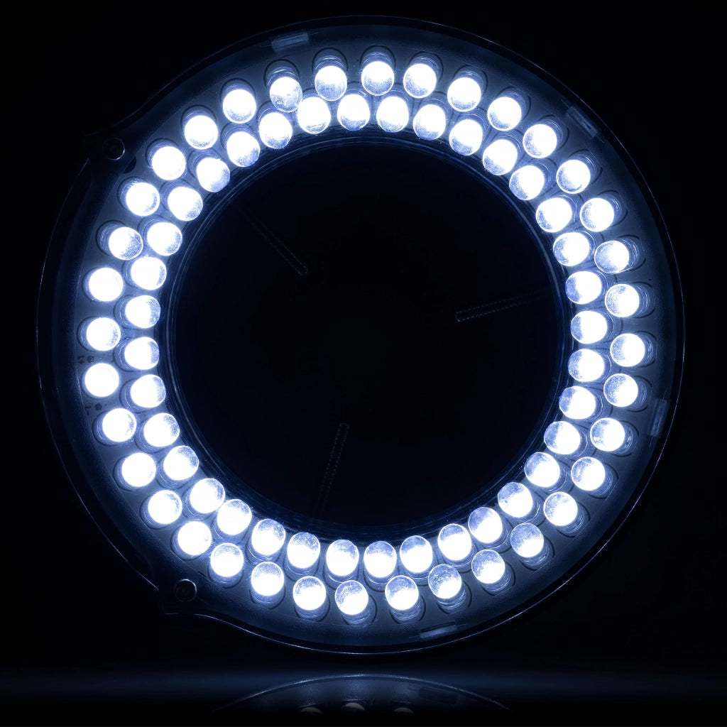 Illuminatore Regolabile per Microscopio 72x LED – Intensità Regolabile, 60.000 Lux | Montaggio 30-65 mm, 6500-7000K
