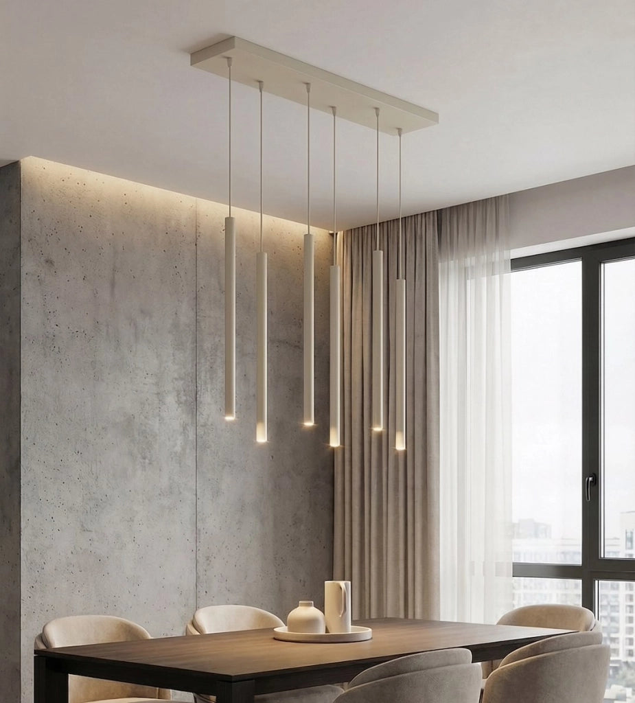 Lampada a sospensione Selter beige metallo 6xG9 Emibig