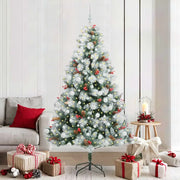 Albero di Natale artificiale Verde e bianco 210 cm 3395191