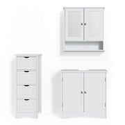Vicco Set mobili bagno Bianco 3 parti