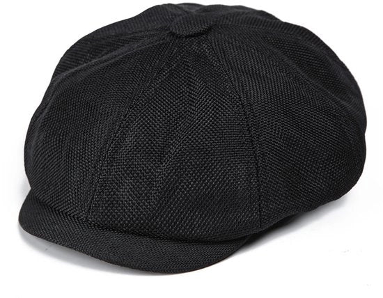 Ombrello in forma di cappello ottagono in lino, versatile e protettivo.