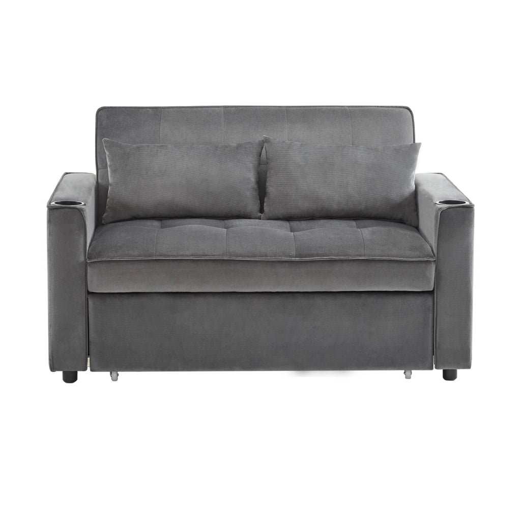 Divano letto pieghevole - Zephmum- Con porta-bicchieri e cuscini
