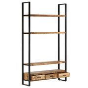 Libreria 118x30x200 cm in Legno Massello di Mango Grezzo 321052