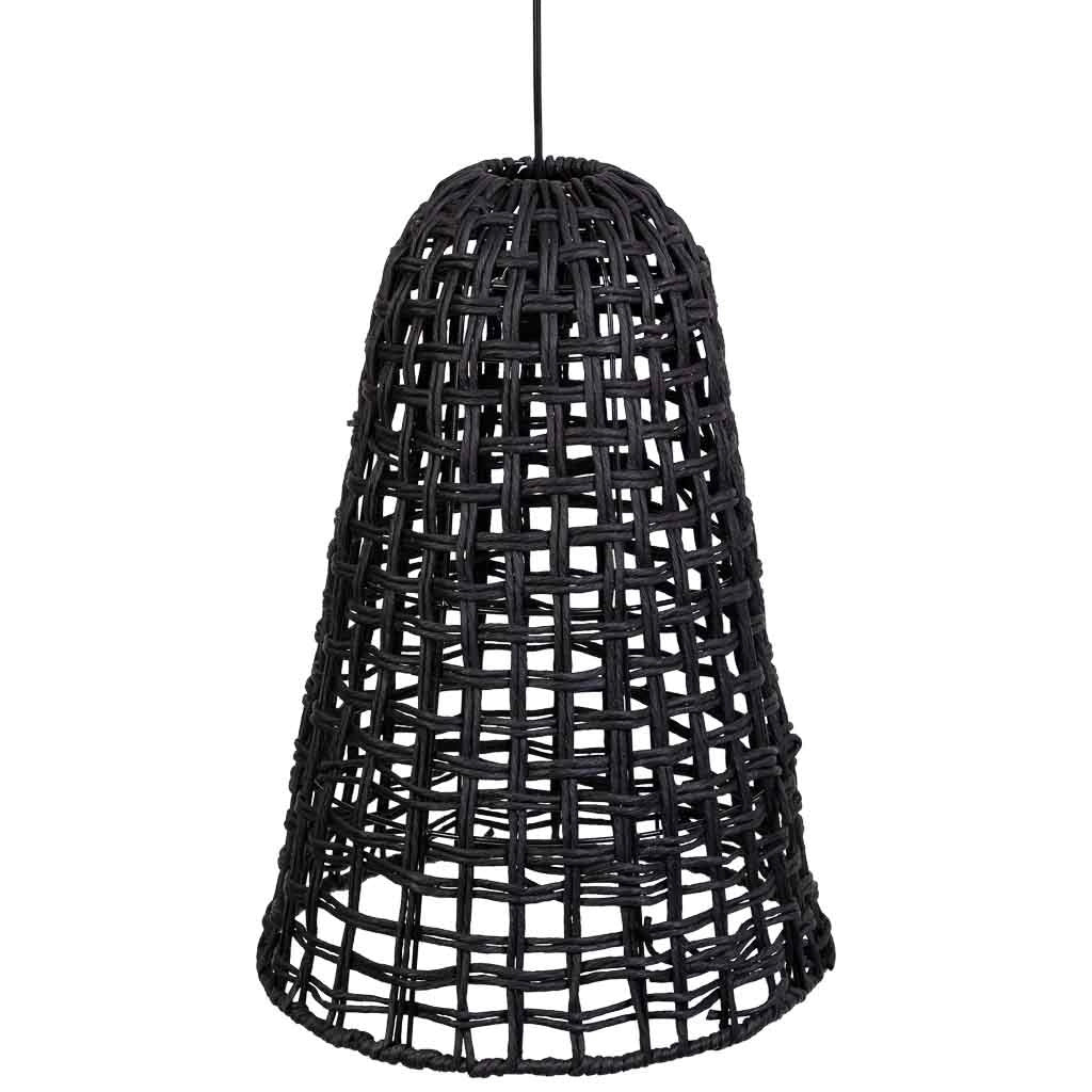 Lampada da soffitto in carta nera, D40x56h cm