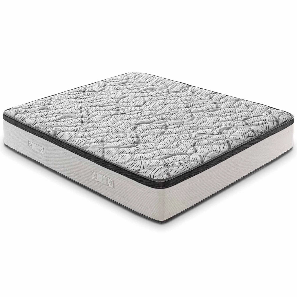 Materasso Matrimoniale 160x200 - In schiuma HR - Alta densità - Ortopedico - Rigidità H3 - Rivestimento CARBON DELUXE - Altezza 20 cm