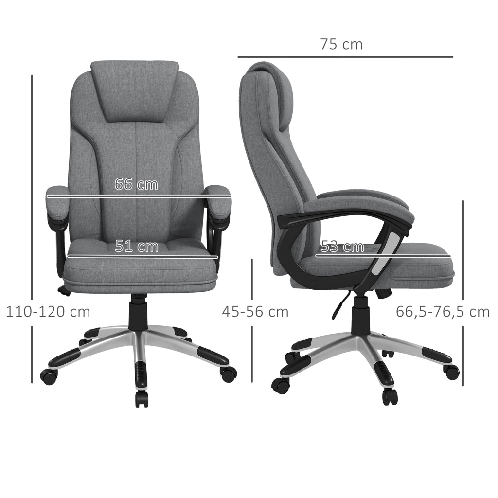 Sedia da ufficio ¨C Minimal ¨C grigio, altezza regolabile, 75x120 cm