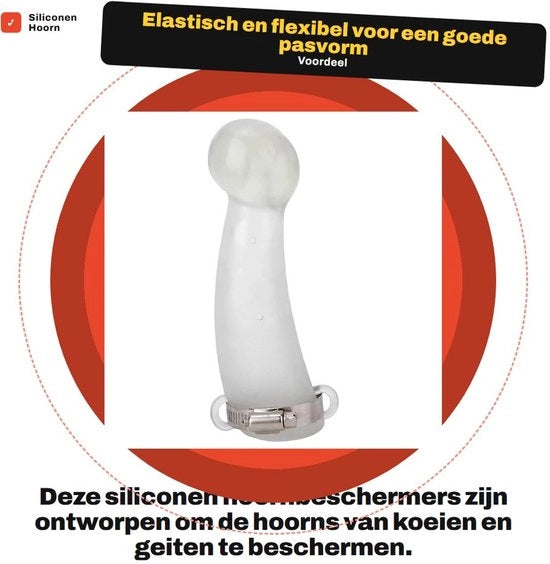Protezione per Corna - Copertura Anti-urto in Silicone di Alta Qualità - Protezione per Vitello/Capra - Set per Corna Sinistra/Destra - Protezione per Animali - Duratura e Sicurezza - Flessibilità e Comodità