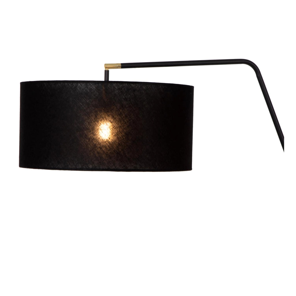 Lampada da terra KELSO nera in lino 1xE27 Lucide