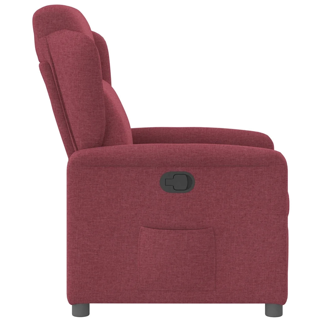 Poltrona Reclinabile in Tessuto Rosso Vino 4015579