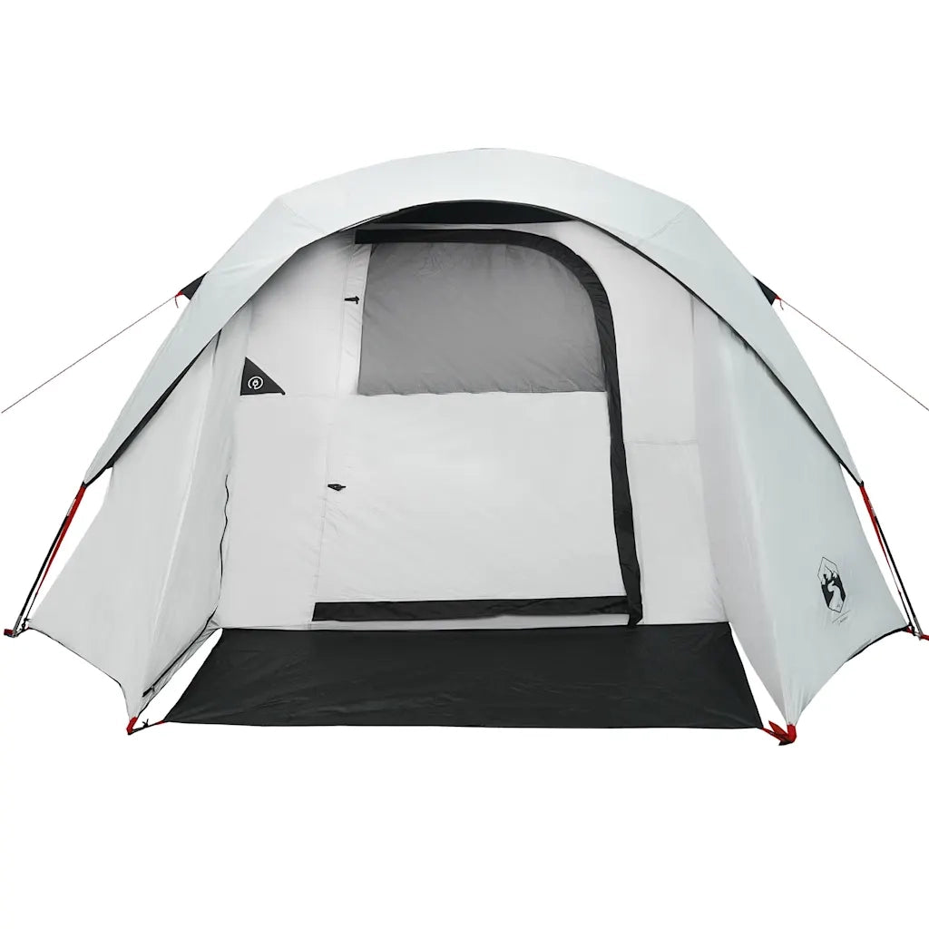 Tenda Familiare Cabina 6 Persone Bianca Tessuto Impermeabile