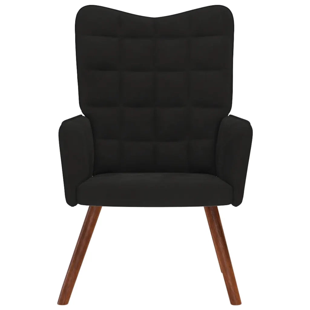 Poltrona Relax Nera in Velluto 4016816