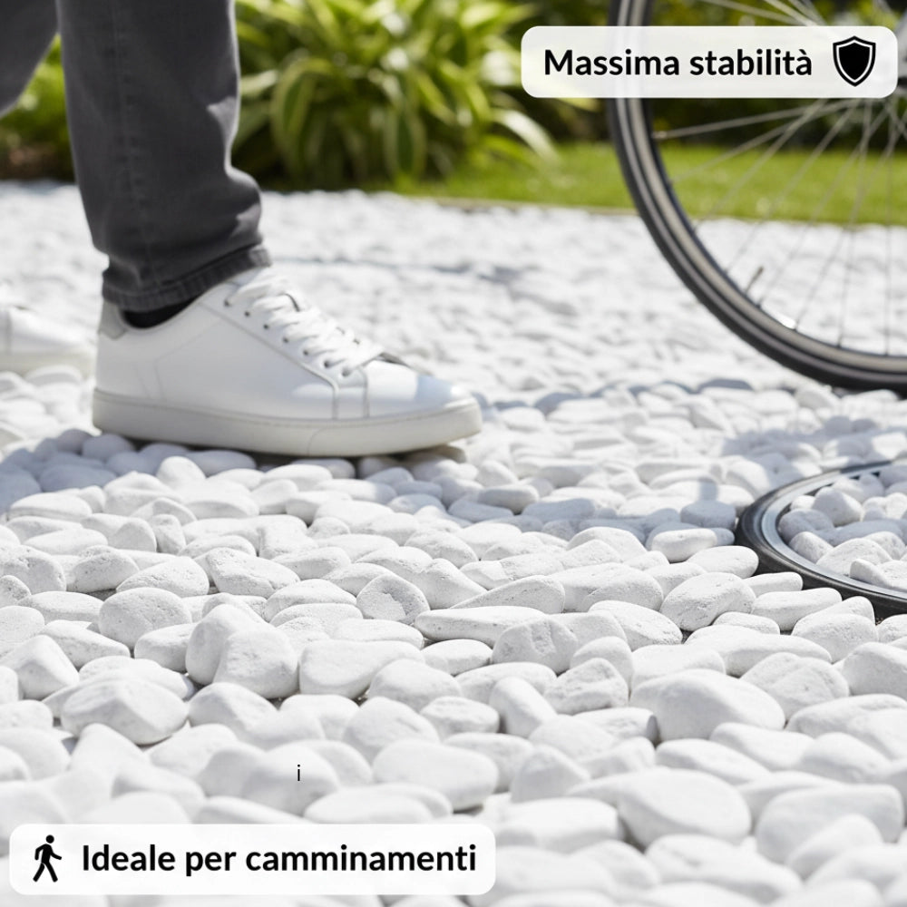 Kit stabilizzazione ciottoli sacco da 5 kg con legante confezione 0,5 l *** misura 25/40, confezione 1