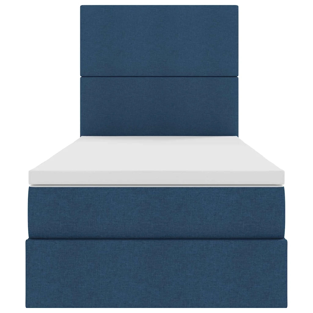 Letto con contenitore e LED con led Blu 90 x 190 cm Poliestere 3372326