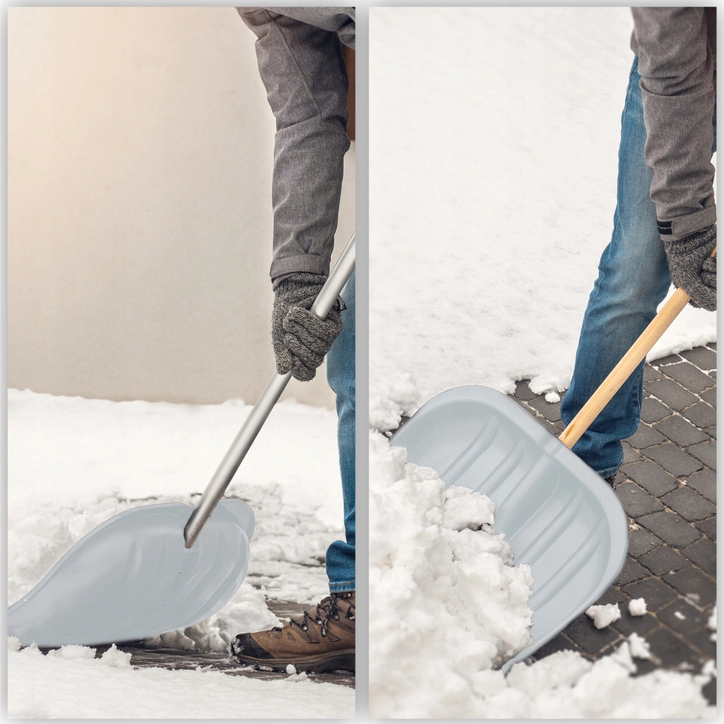 Pala da neve KADAX, in plastica, senza manico, robusta, 2 pezzi.
