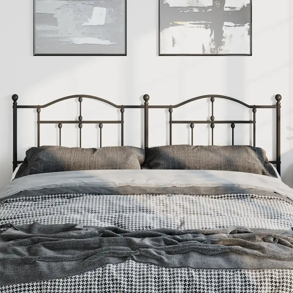 Testiera-Testata del letto in Metallo Nero 180 cm