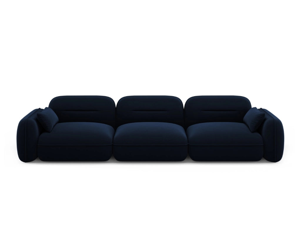 Cosmopolitan Design - Divano modulare "Sydney" 4 posti in velluto blu reale 