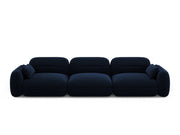 Cosmopolitan Design - Divano modulare "Sydney" 4 posti in velluto blu reale 