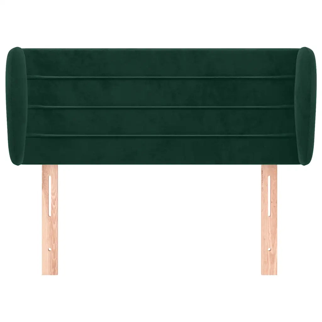 Testiera ad Orecchio Verde Scuro 103x23x78/88 cm in Velluto 3117329