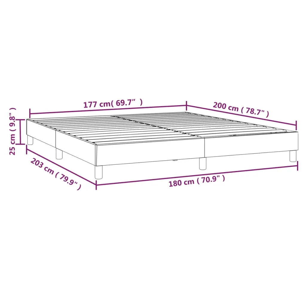 Struttura Letto a Rete a Molle Marrone Scuro 180x200 cm Tessuto 3120633
