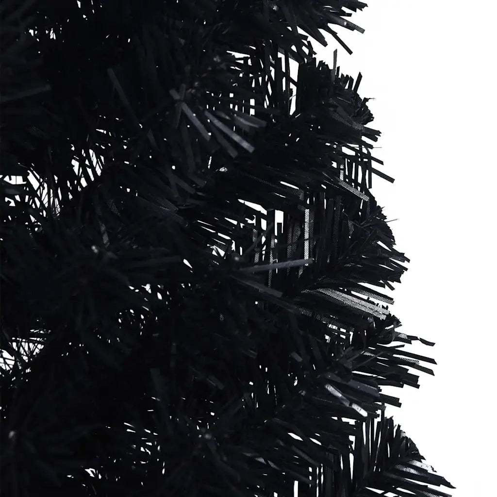 Albero di Natale artificiale con luci integrate Nero 120 cm PVC 3397111
