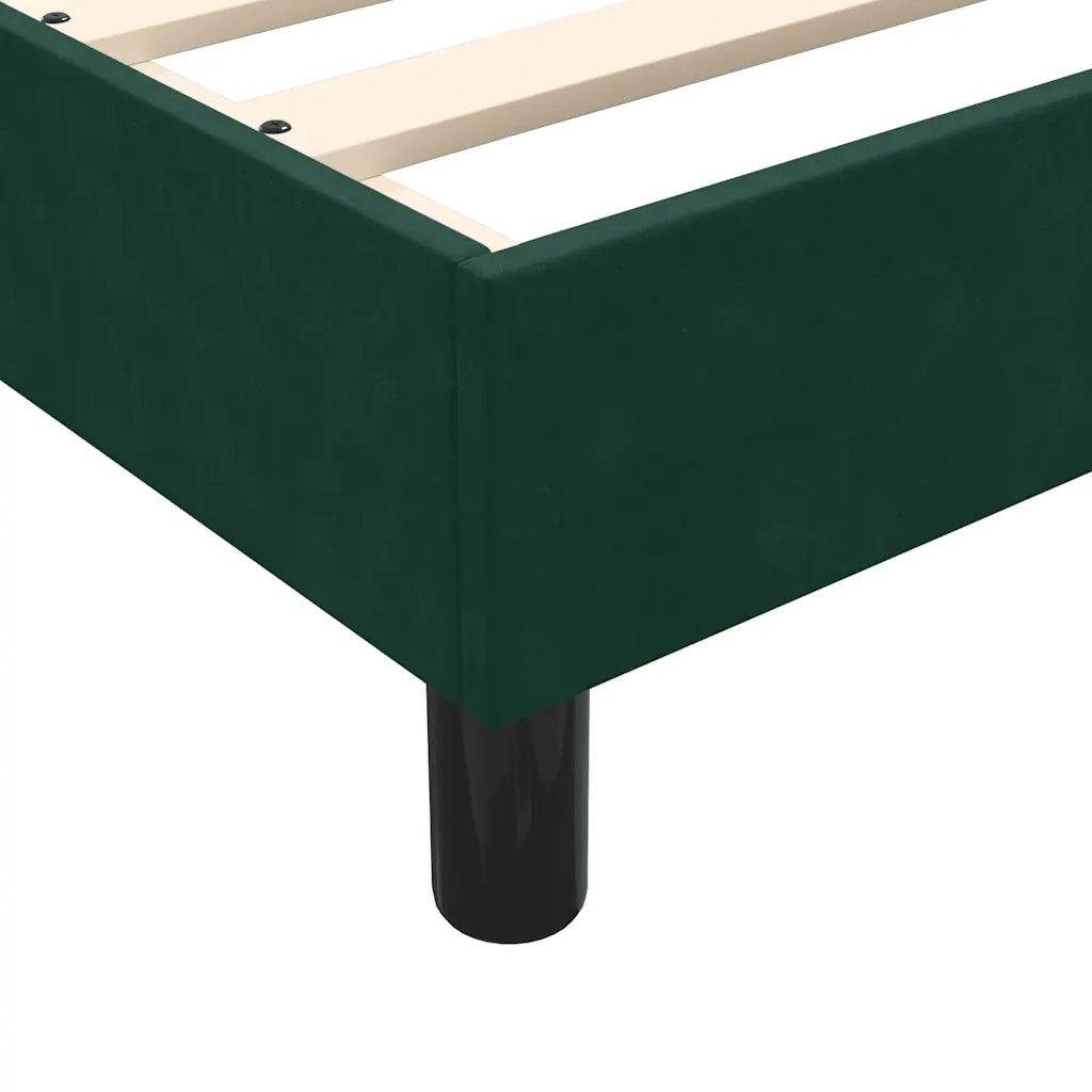 Giroletto a Molle con Materassi Verde Scuro 180x220 cm Velluto 3317580