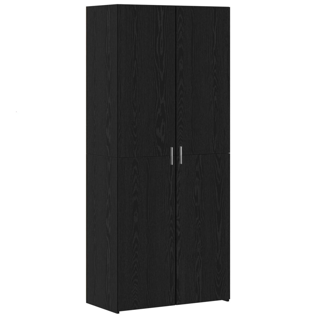 Credenza 2 pcs Rovere Nero 80 x 42 x 185 cm 3365596