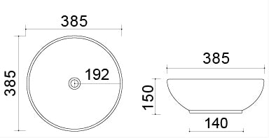 Bacinella d'appoggio D38.5 cm in ceramica Bianco