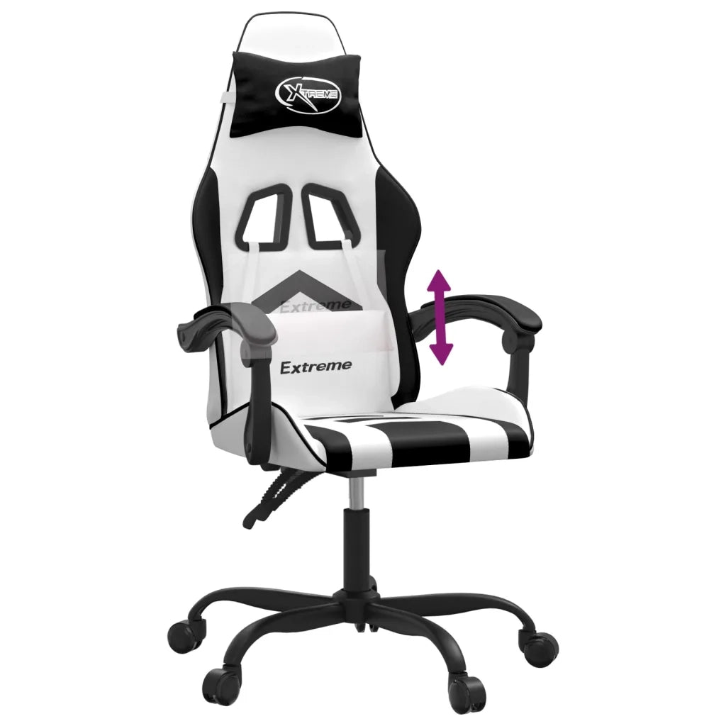 Sedia da Gaming Bianco e Nero in Similpelle 3143900