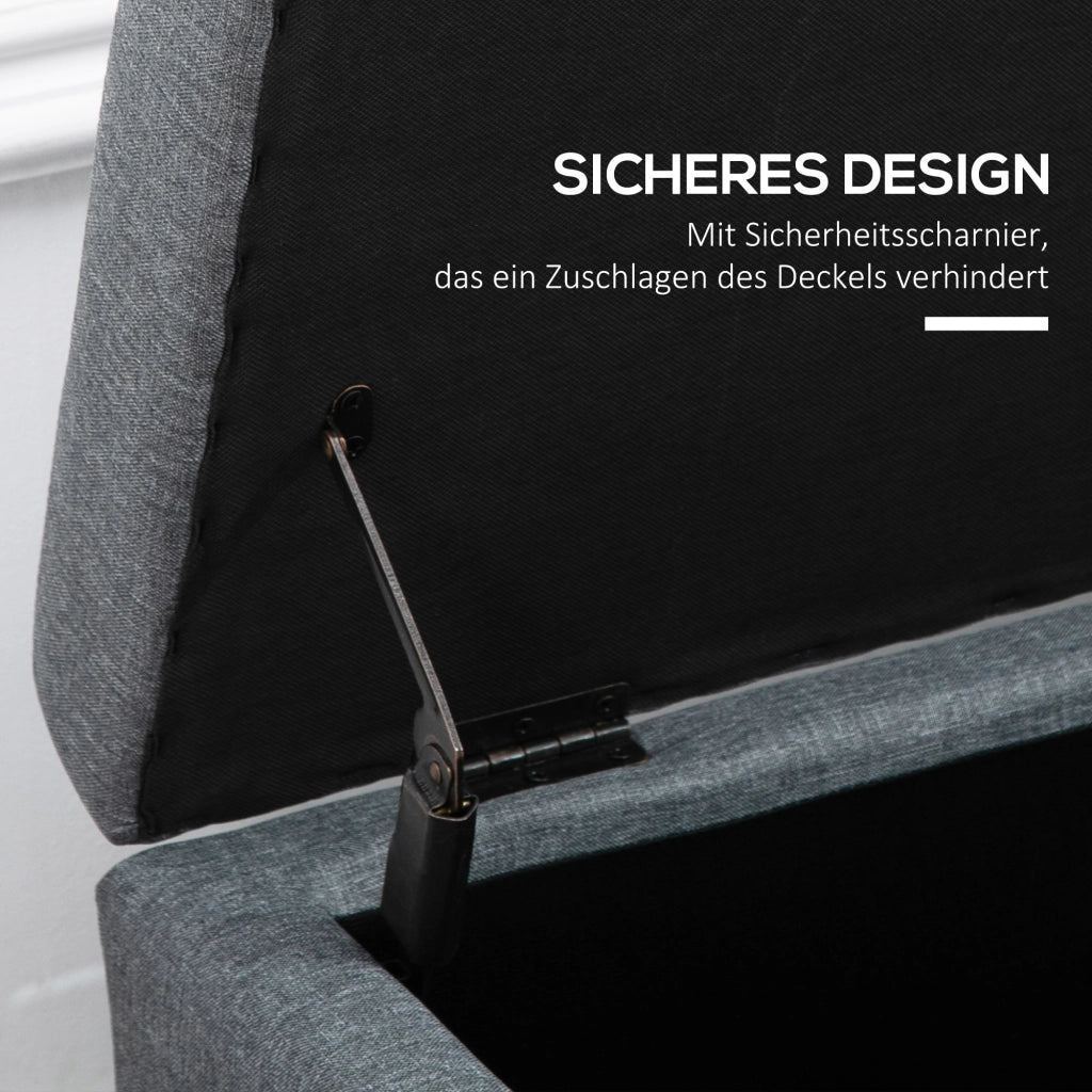 Divanetto con cassetti ¨C Minimal ¨C Grigio 125x49x41 cm