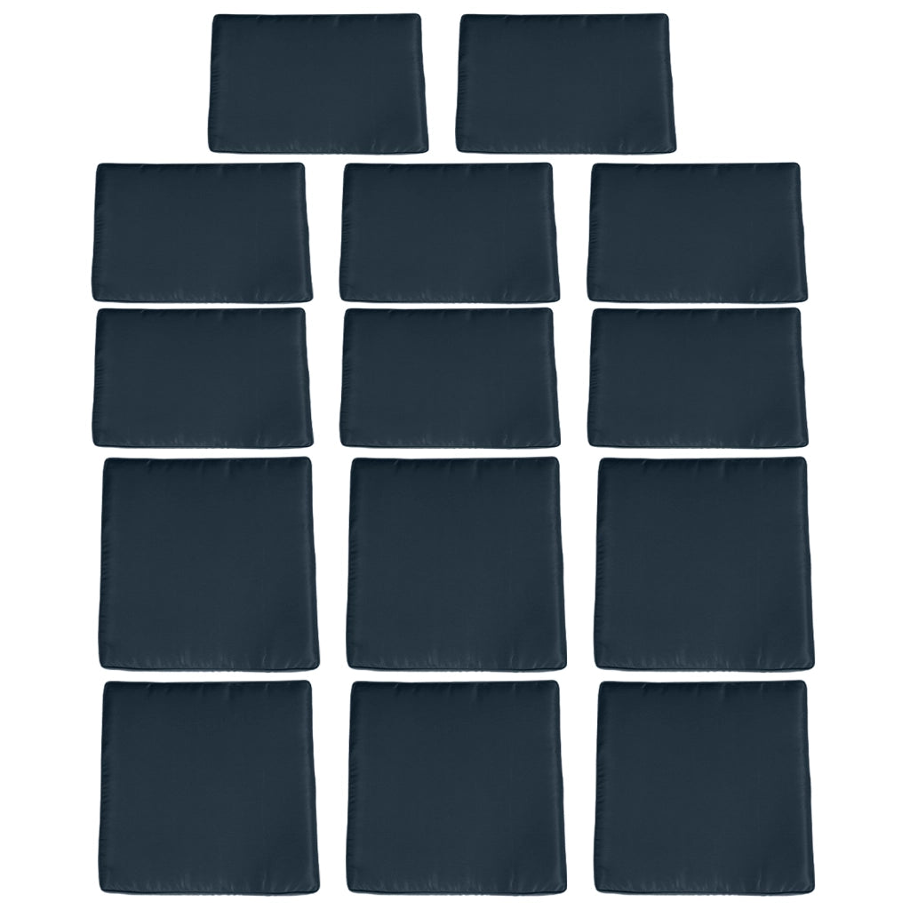 Set di 14 Fodere per Cuscini Divano da Giardino ¨C Minimal ¨C Blu
