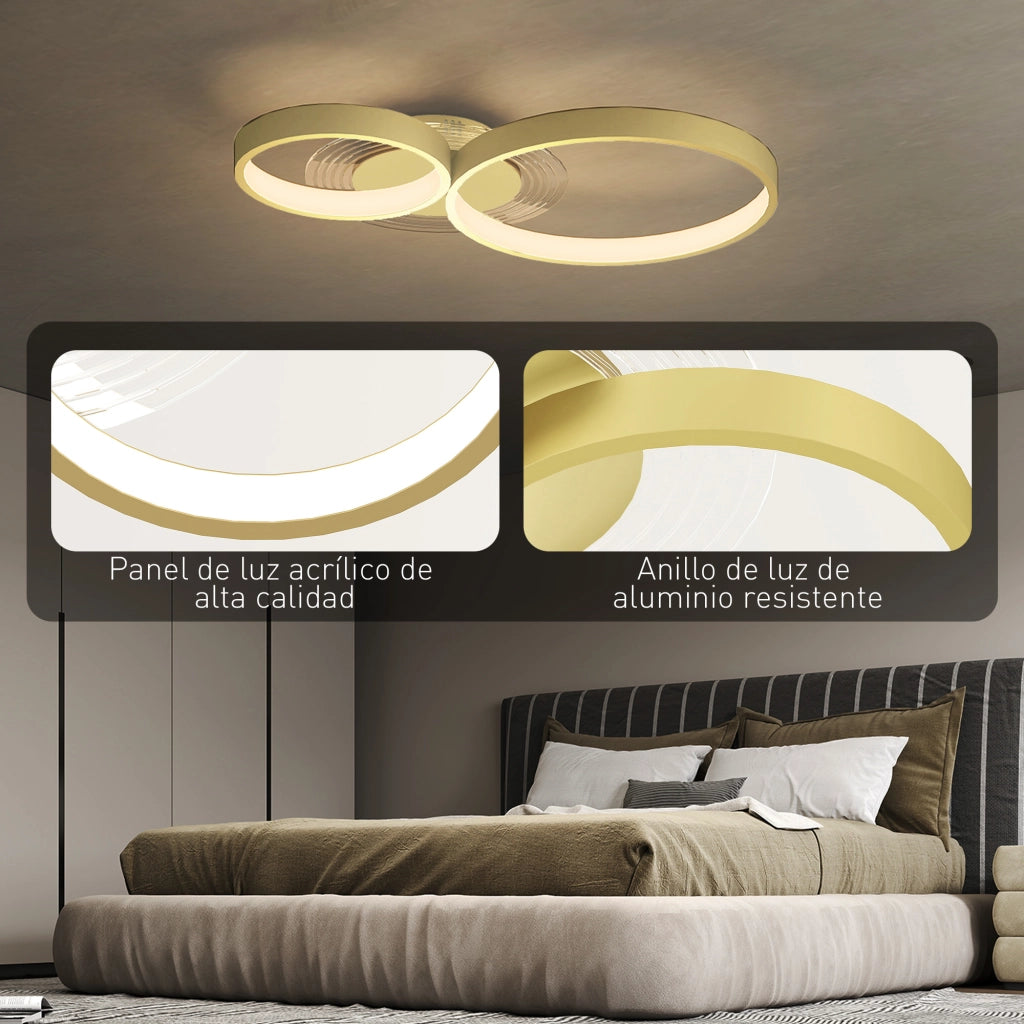Lampada a Soffitto LED 40W 3000K/4000K/6500K ¨C Minimal ¨C Dorato