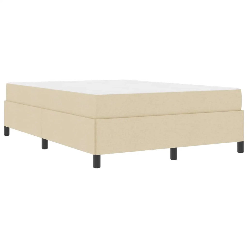 Letto a molle Crema 160 x 200 cm Tessuto