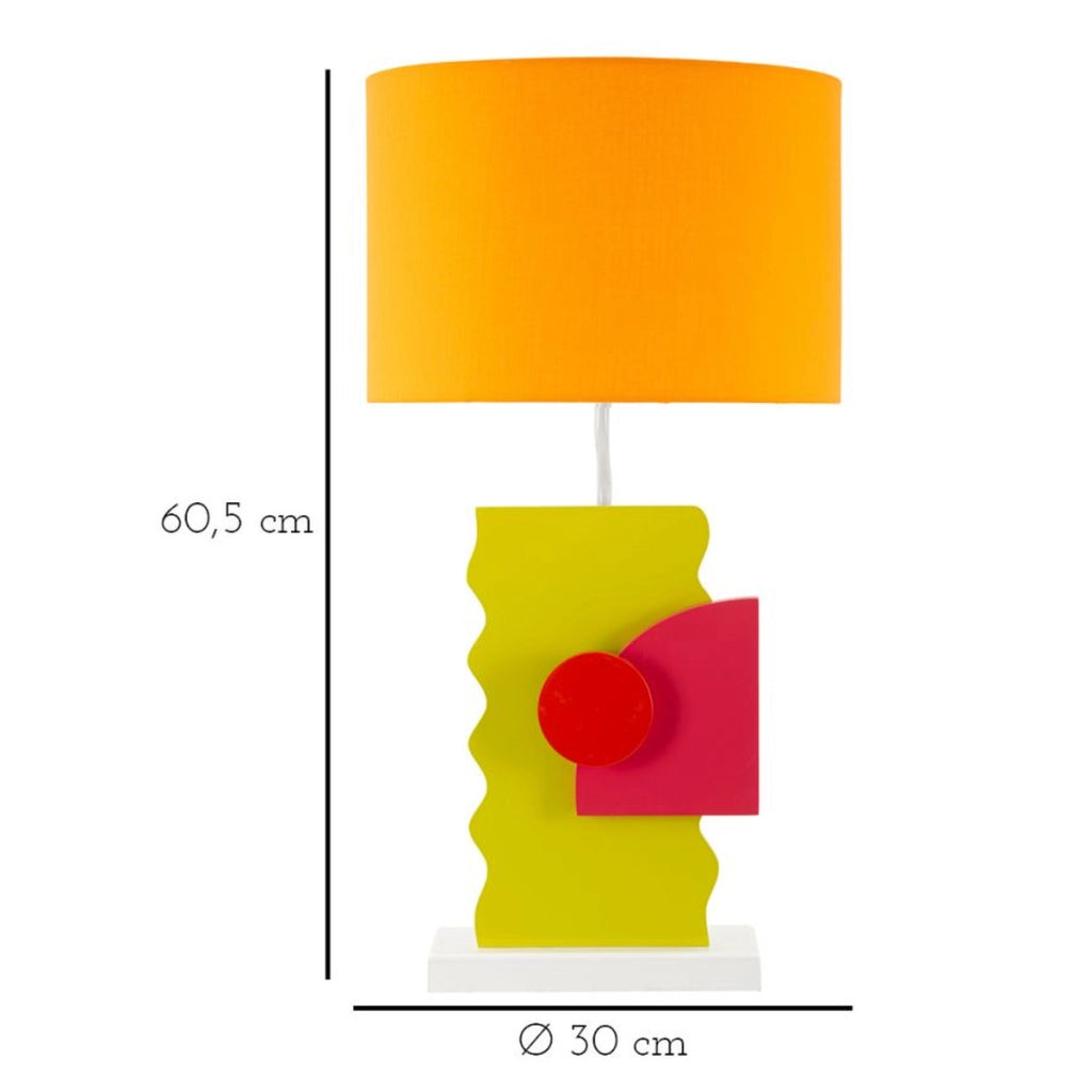 Lampada da Tavolo VKH122, Multicolore, Metallo, 30x30x60,5 cm