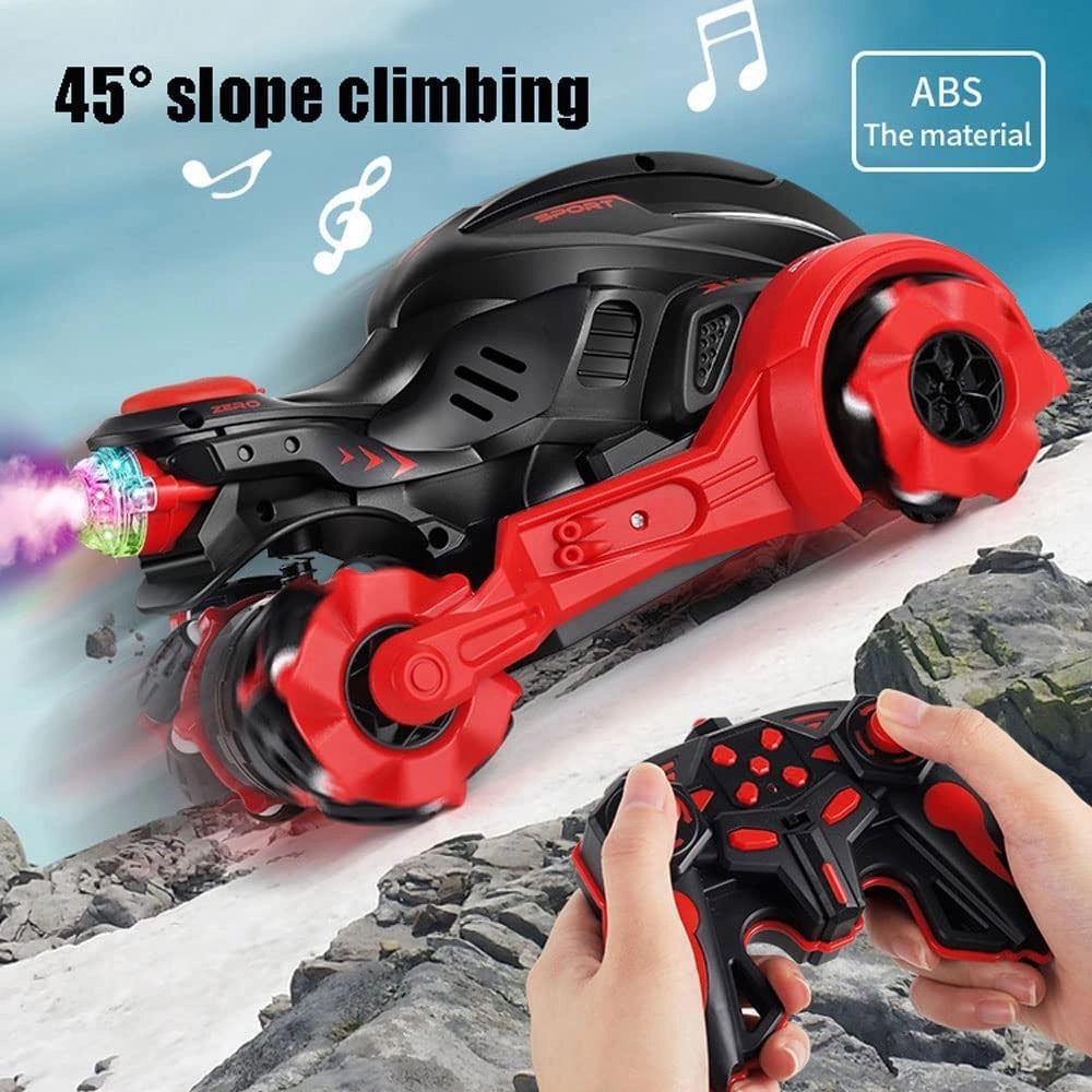Trade Shop - Motocicletta Acrobatica Telecomandata Con Effetto Sonoro Spruzzi D'acqua Q-d3 -