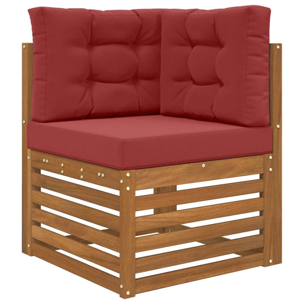 Cuscino per divano da esterno 3 pcs Rosso vino Poliestere 900770