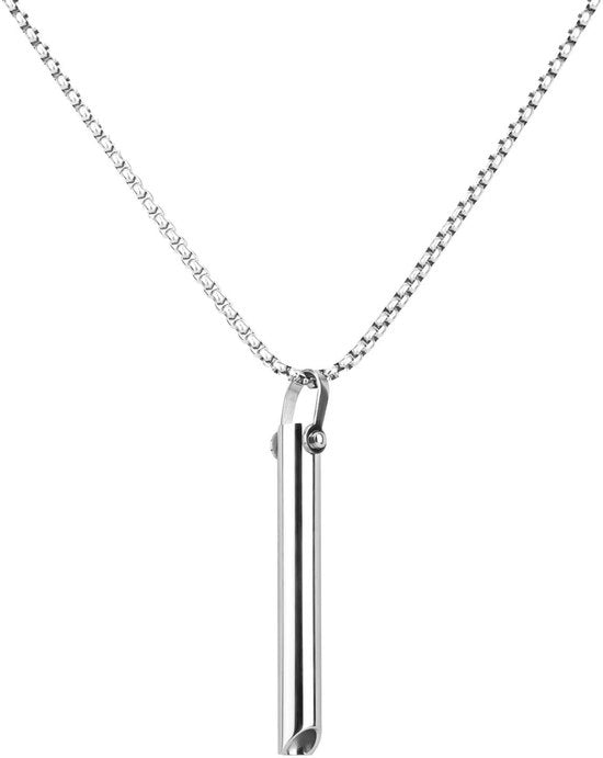 Collier in Acciaio Titanio - Cinturino Flessibile - Collare per Respirazione - Rilassante - Pelle Gente - Portatile Comodo