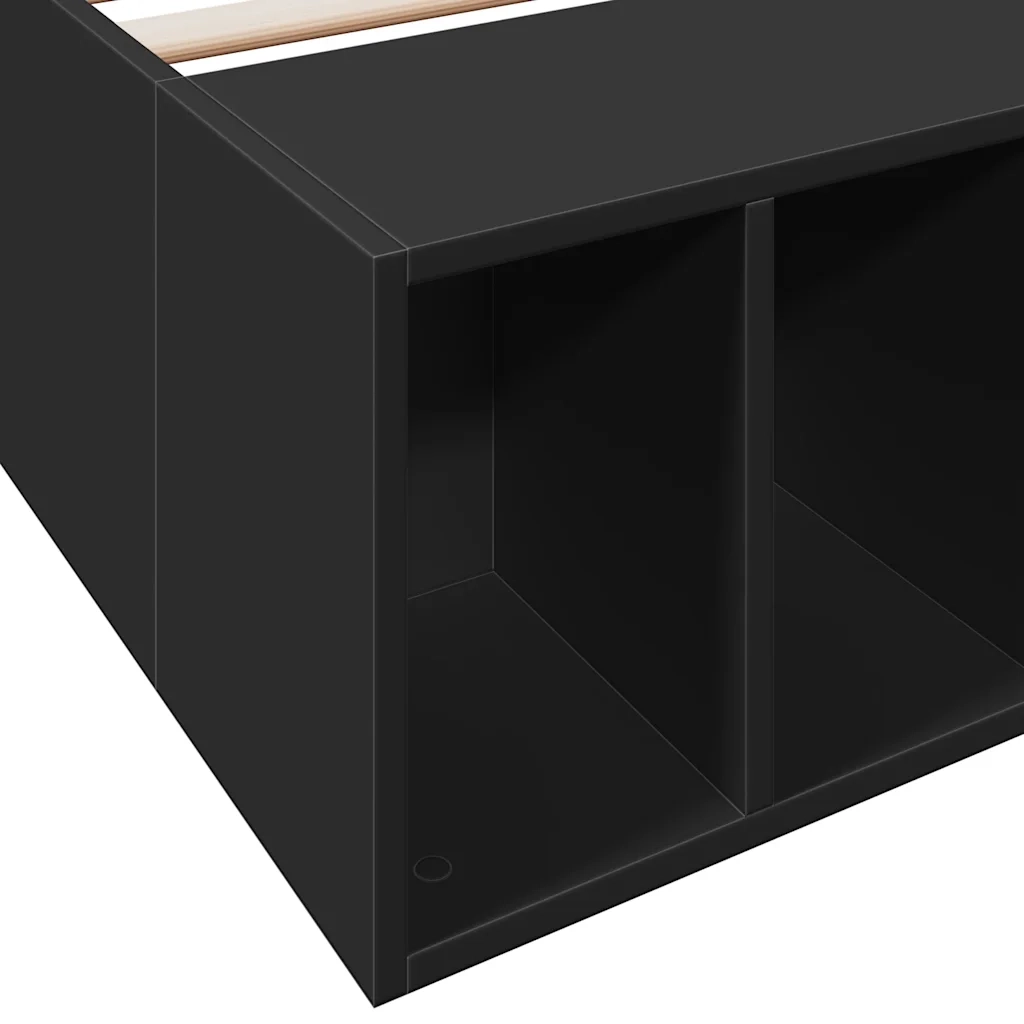 Giroletto-Struttura Letto Nero 75x190 cm in Legno Multistrato 818533