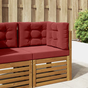 Cuscino per divano da esterno 3 pcs Rosso vino Poliestere 900770